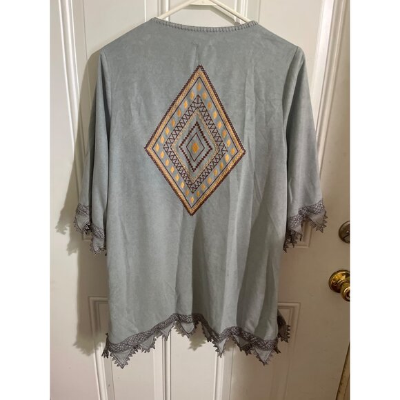 Hayden Los Angeles blue open front cardigan size Medium - Picture 2 of 6